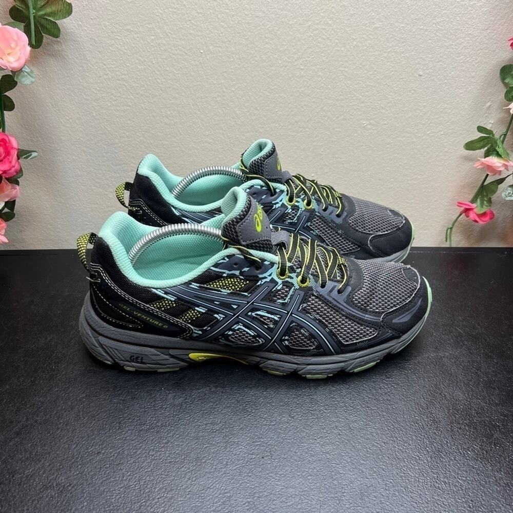 ASICS Gel-Venture 6 Trail Running Shoes Gray Green Women’s Size 9 - Picture 2 of 15
